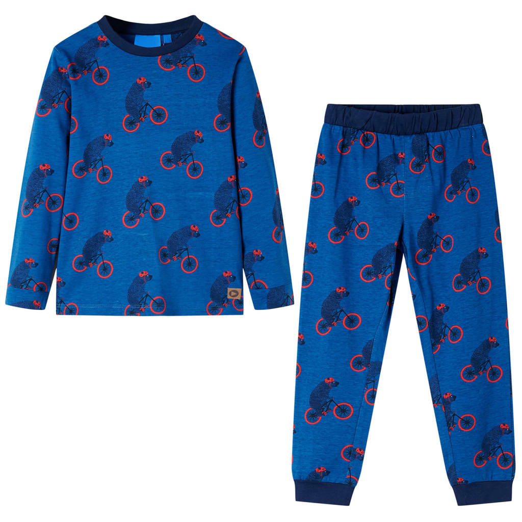 vidaXL Lasten pitkähihainen pyjama petroli 92