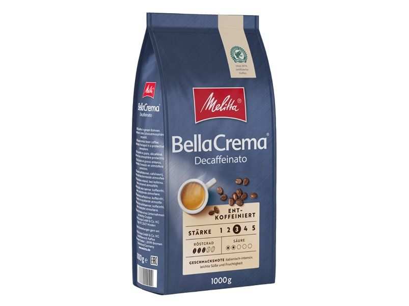 Melitta BellaCrema Decaffeinato kahvipavut 1000 g