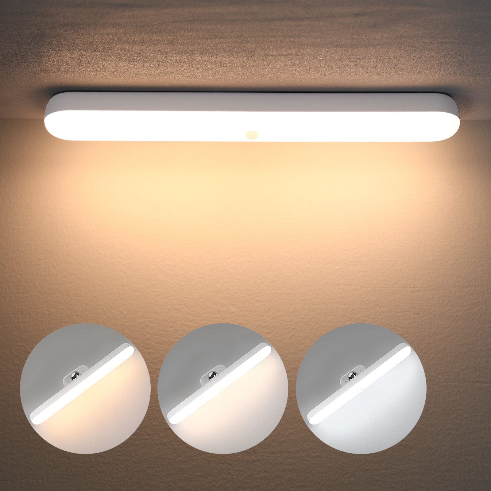 ZMH LED-himmennettävä seinävalaisin kaapin alle, 24 cm yövalo