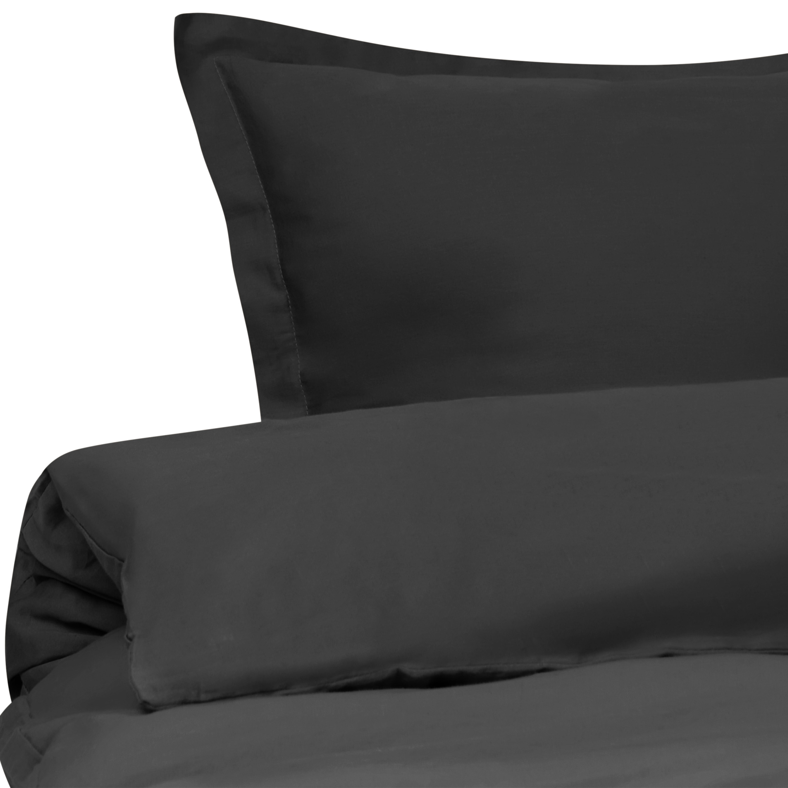 PARKROSE 200 x 200 cm Puuvillasatiini Musta
