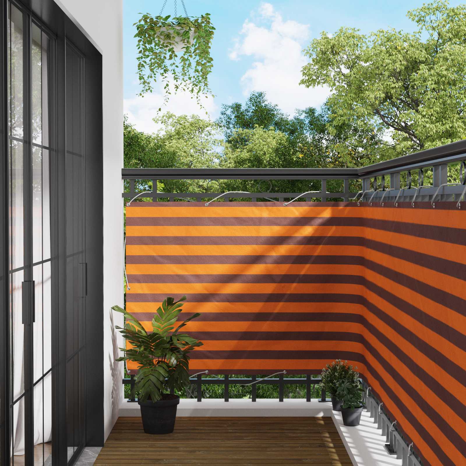 vidaXL Parvekkeen Verho Suorakaide 110 x 1000 cm Oxford-kangas