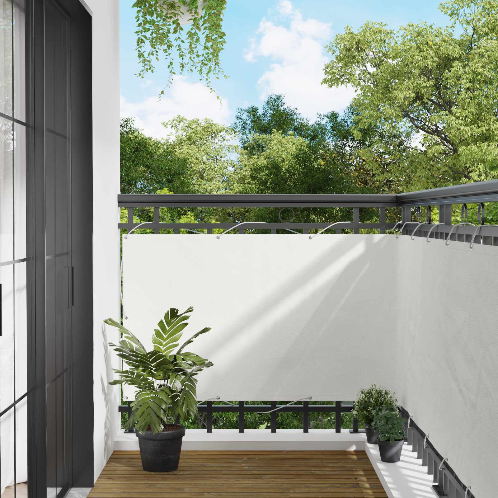vidaXL Parvekkeen Verho 100 x 500 cm Oxford-kangas Suorakaide