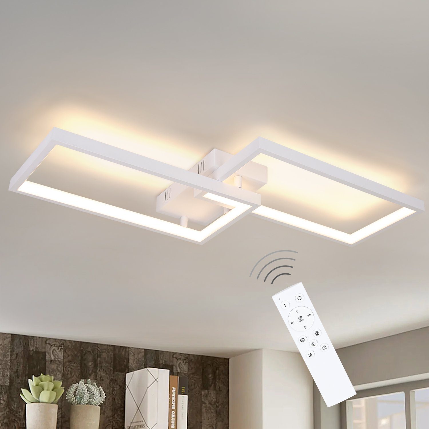 NETTLIFE himmennettävä 40W led-kattovalaisin metallivalkoinen