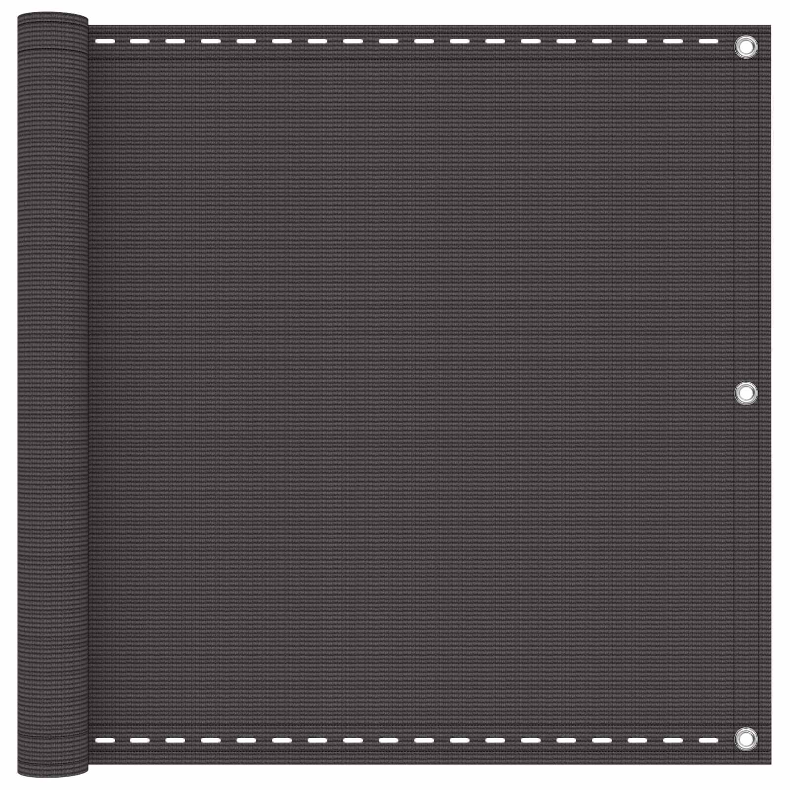 vidaXL Parvekkeen Verho Antrasiitti 75 x 800 cm HDPE ja alumiini